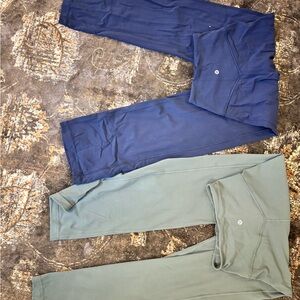 Lululemon Athletica Blue and Green Wide Leg Pants (2 items)
